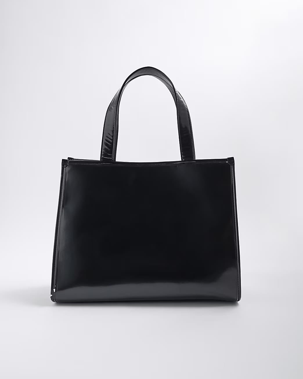 TSV River Island Black Embossed Shopper Bag