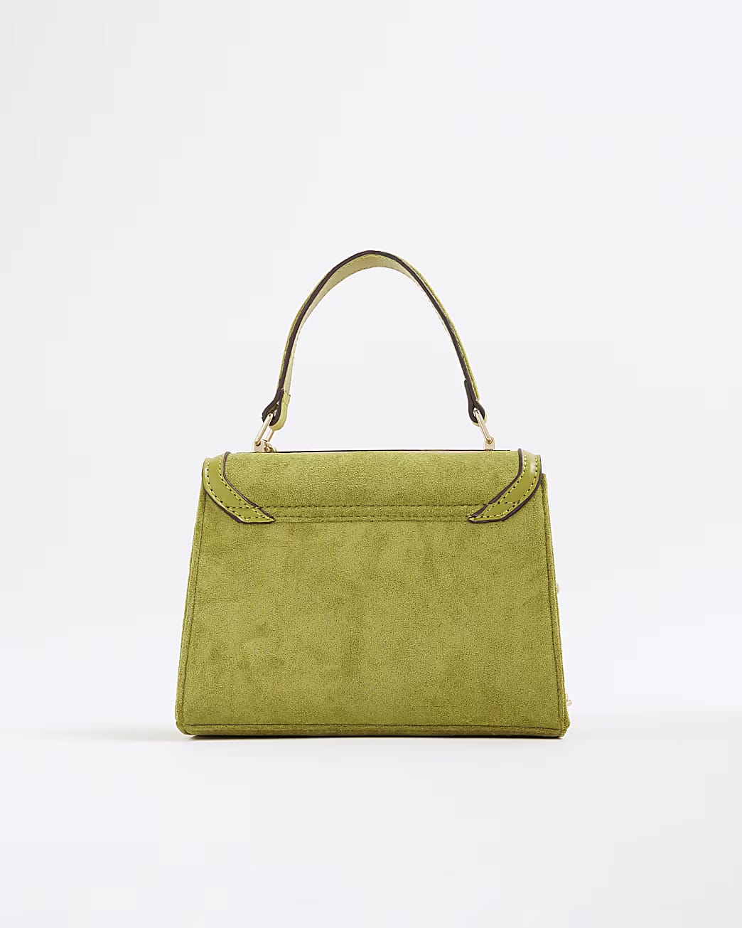 TSV River Island Green Faux Suede Mini Cross Body Bag