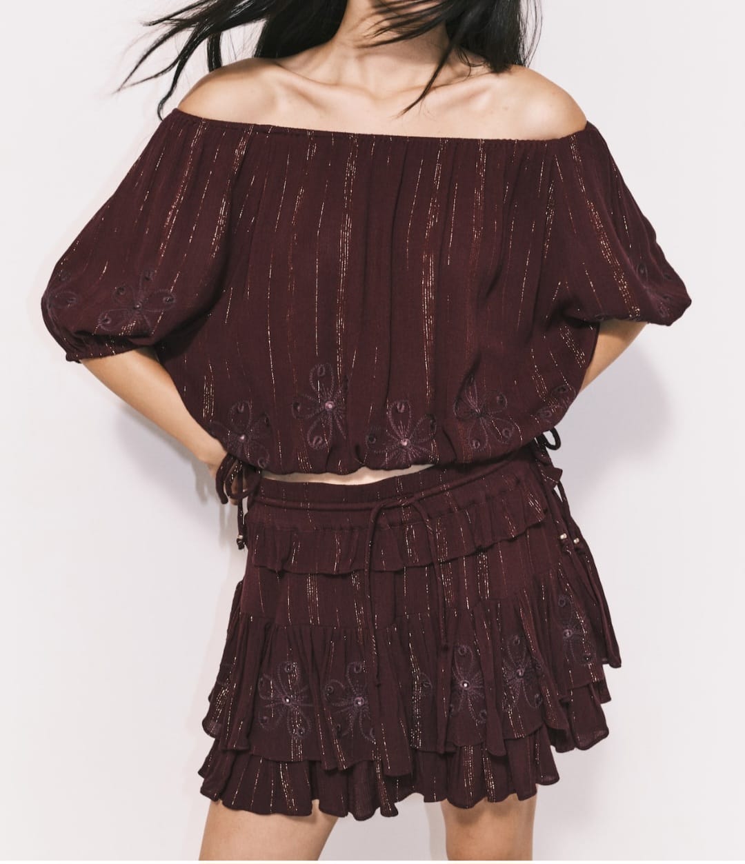 TSV H&M FLOUNCE SKIRT & TOP.