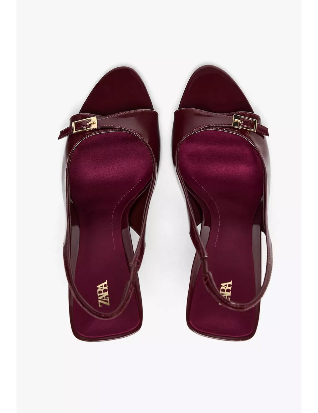 TSV ZARA SLINGBACK PEEP TOE HEELED SHOE IN BURGUNDY RED