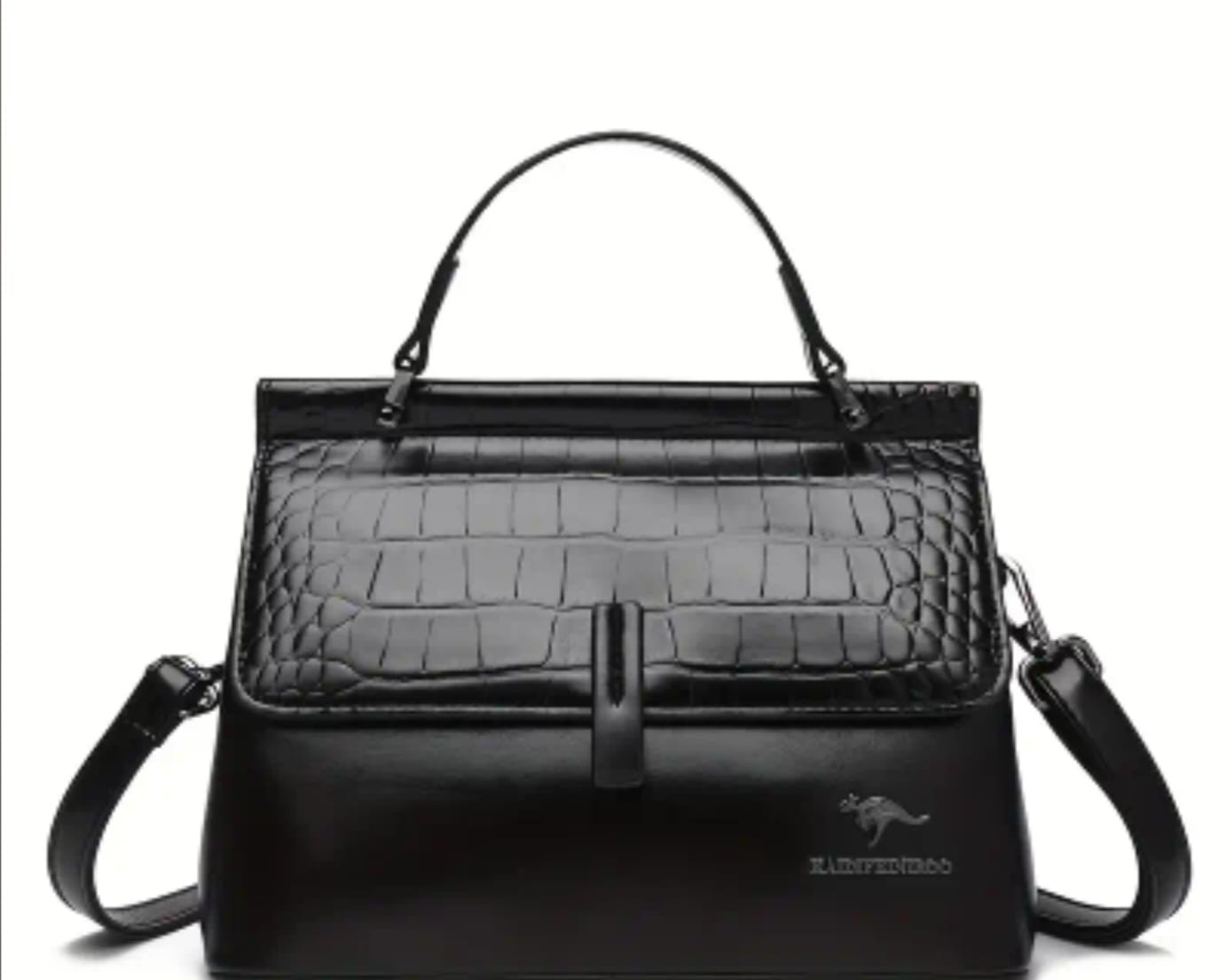 TSV VINTAGE-INSPIRED CROCODILE PATTERNED HANDBAG