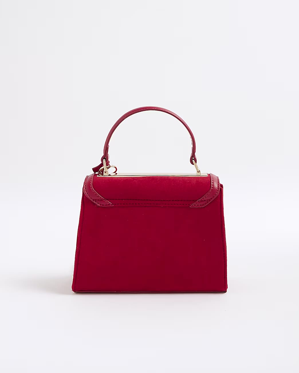 TSV River Island Red Faux Suede Mini Cross Body bag