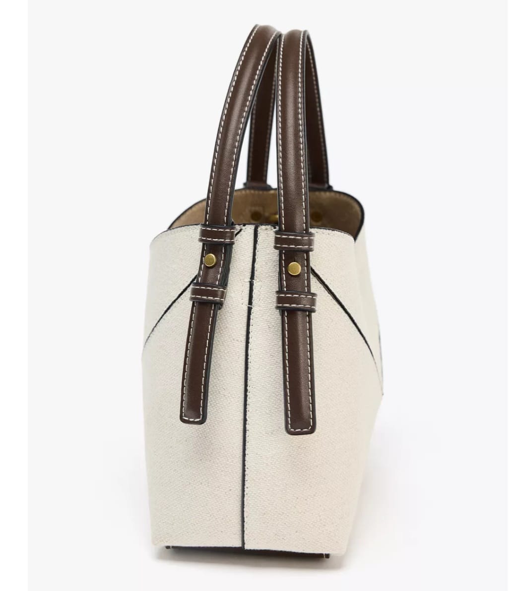 TSV ZARA Contrast Canvas Mini Tote Bag