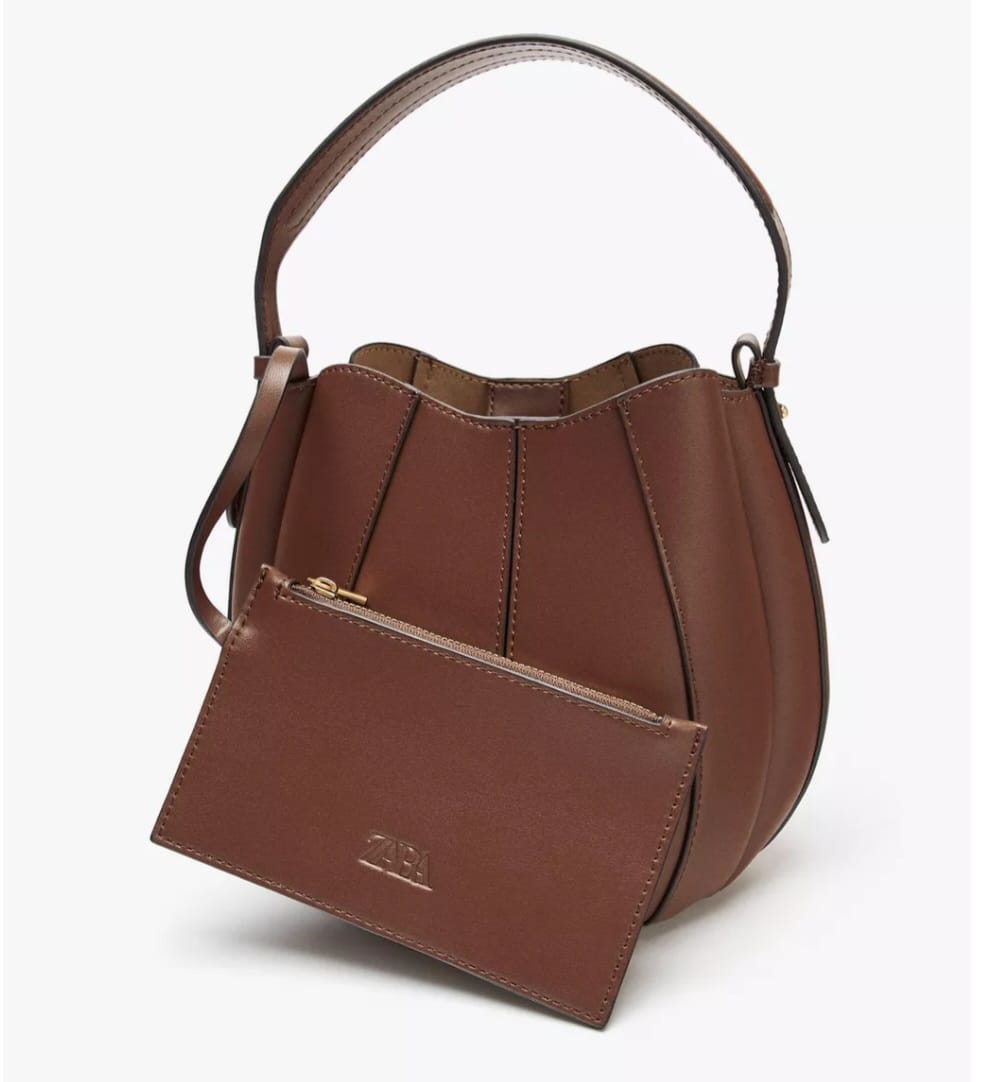 TSV ZARA Topstitch Bucket Bag