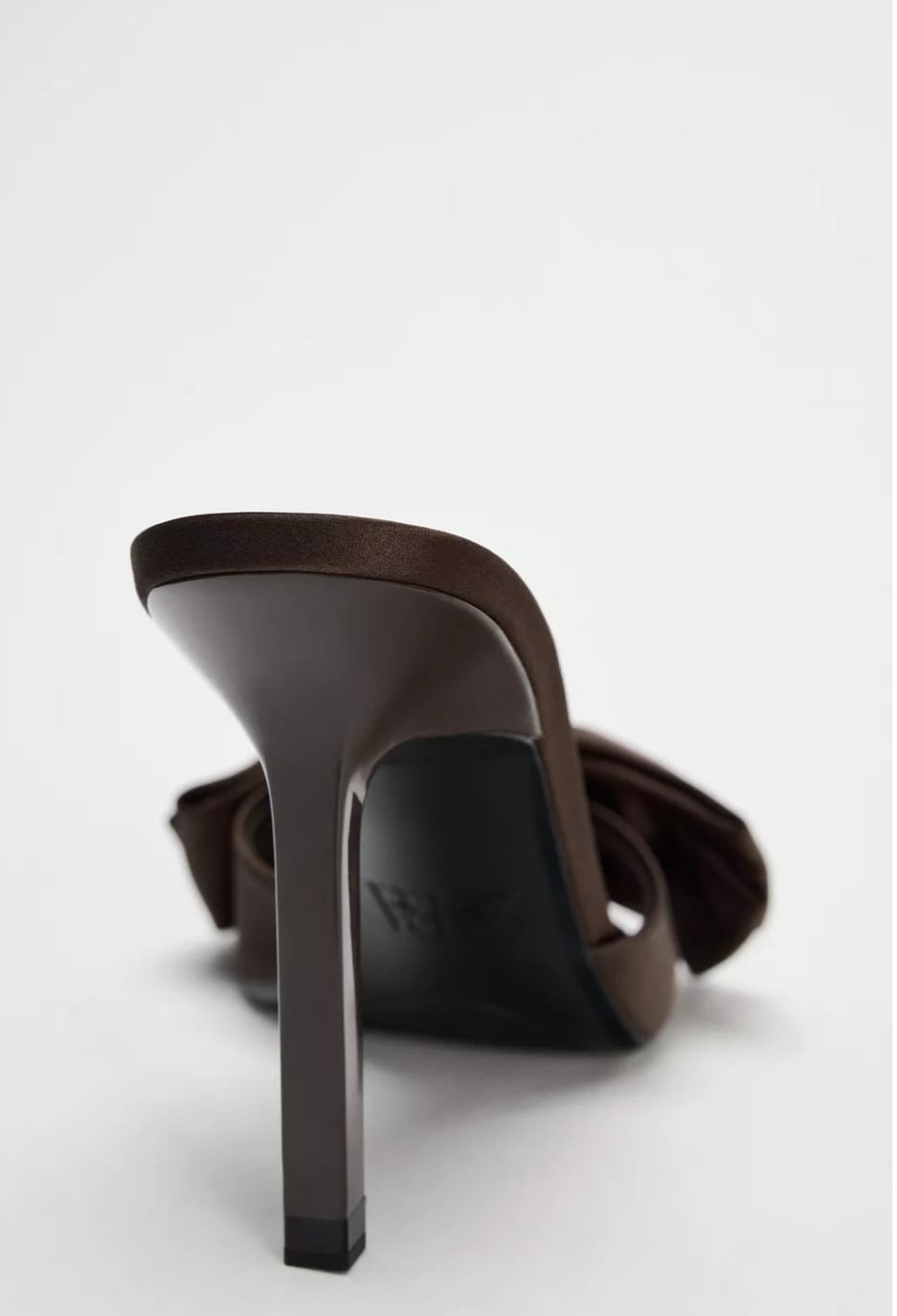 SVE SATIN EFFECT HIGH HEELED MULE SHOES WITH MAXI BOW FROM ZARA