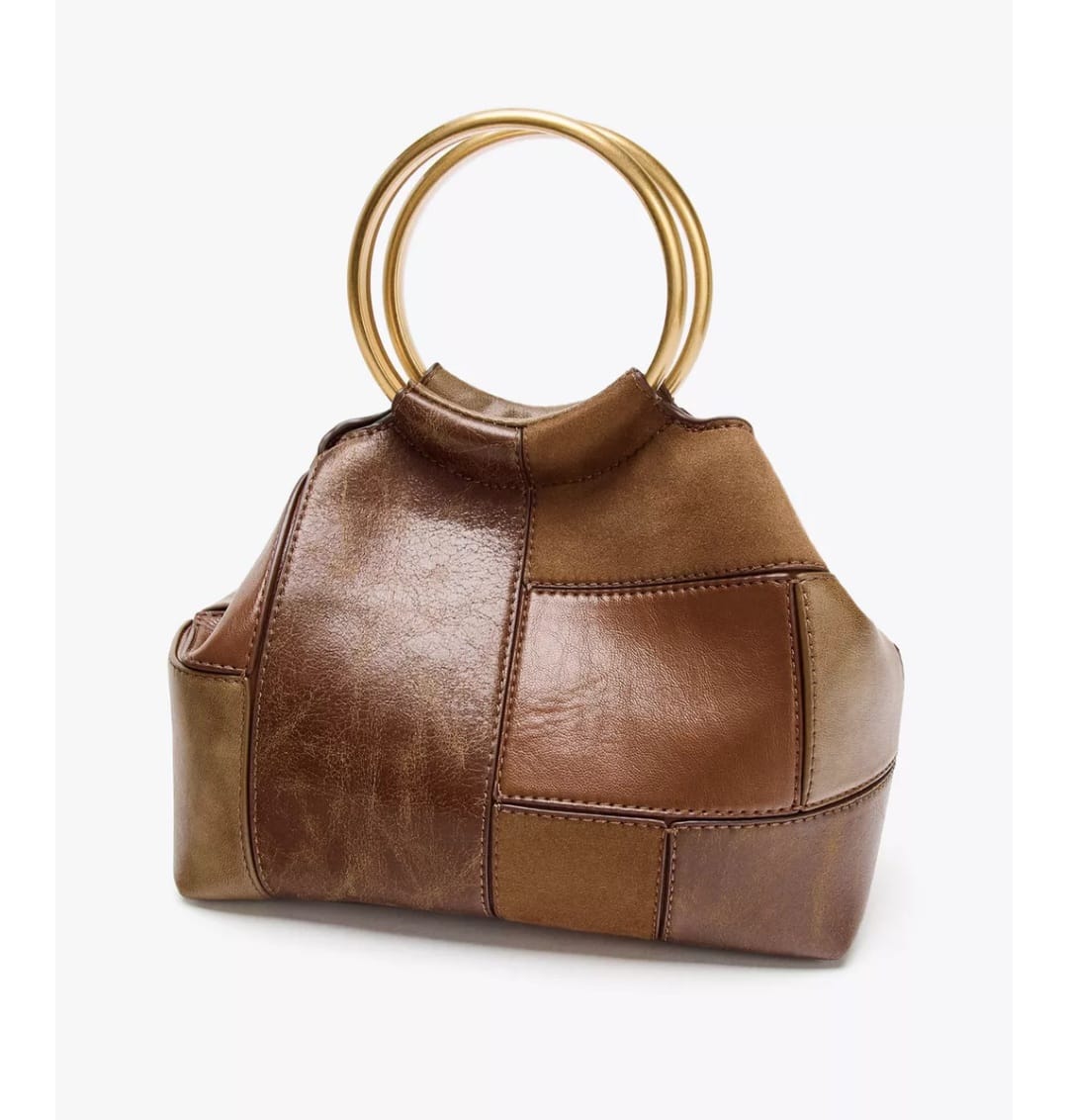 SVE PATCHWORK MINI BUCKET BAG WITH RIGID HANDLES FROM ZARA