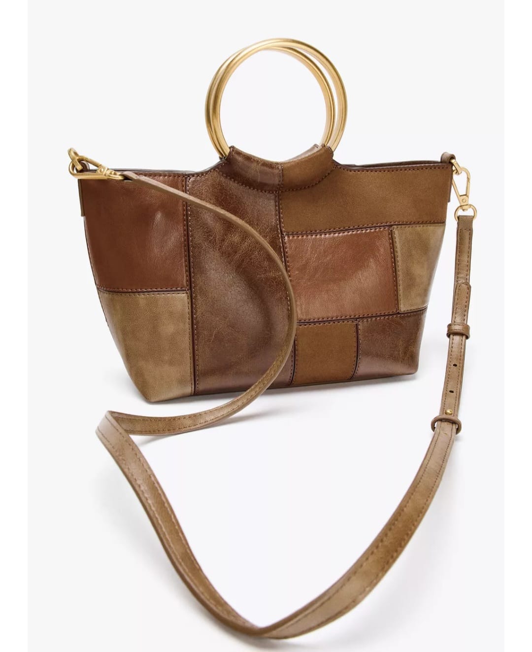 SVE PATCHWORK MINI BUCKET BAG WITH RIGID HANDLES FROM ZARA