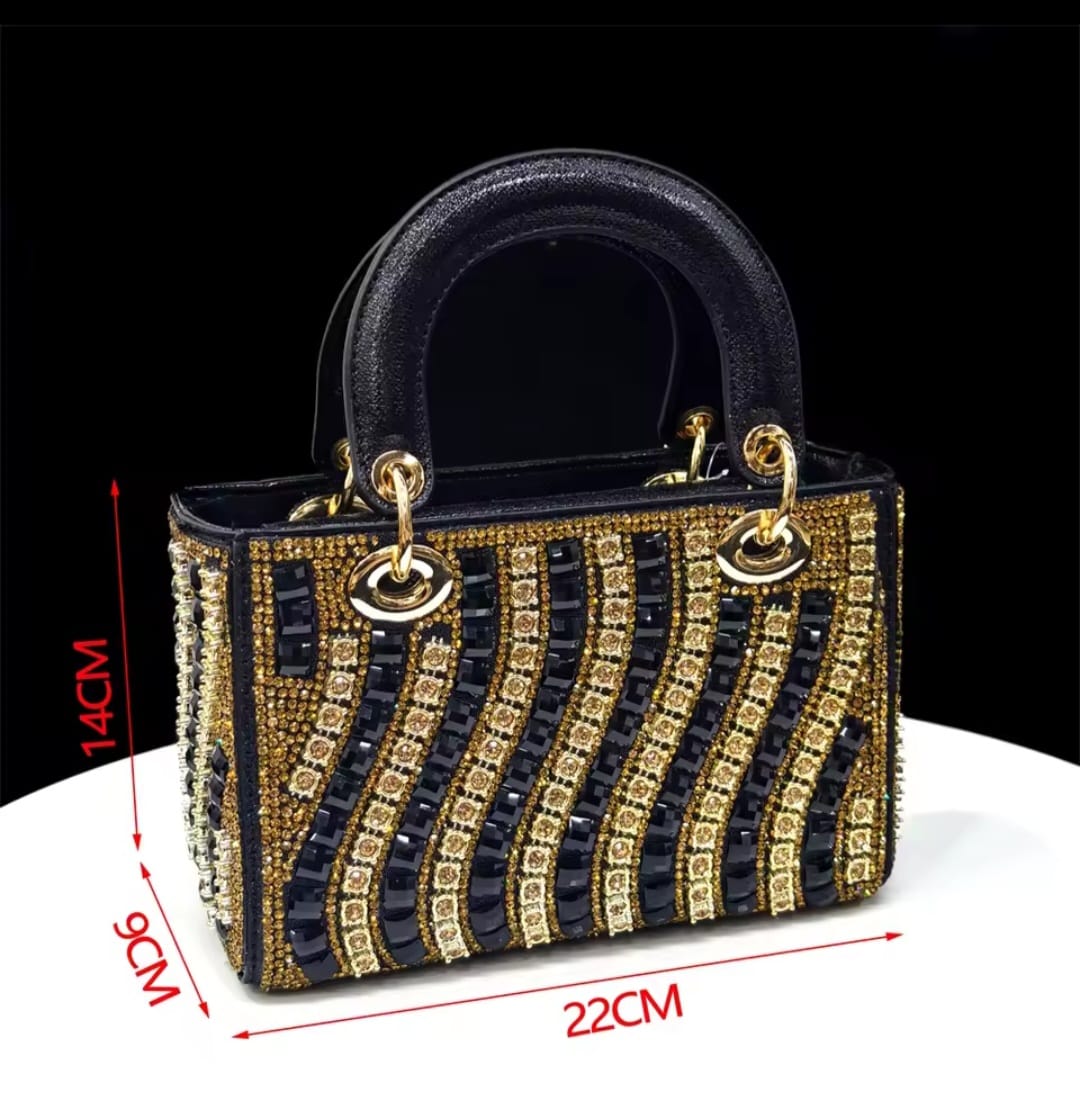 SVE ITALIAN WOMEN BAG._Rheinstoned Decorated.
